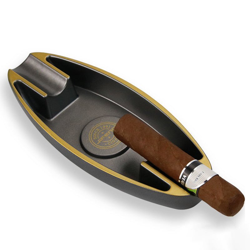 Cigar Ashtray Home Office Light Luxury Double Slot Cigar Accessories