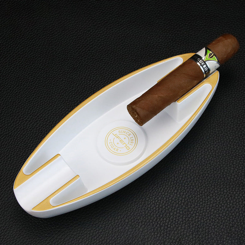 Cigar Ashtray Home Office Light Luxury Double Slot Cigar Accessories
