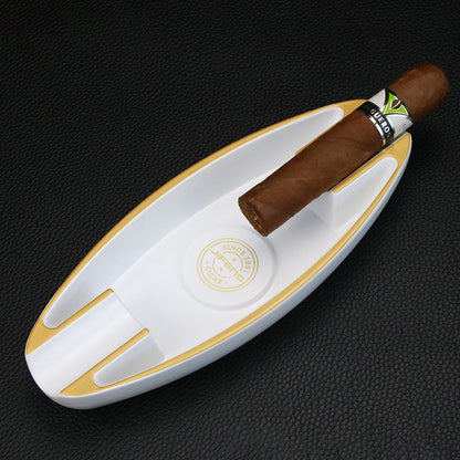 Cigar Ashtray Home Office Light Luxury Double Slot Cigar Accessories