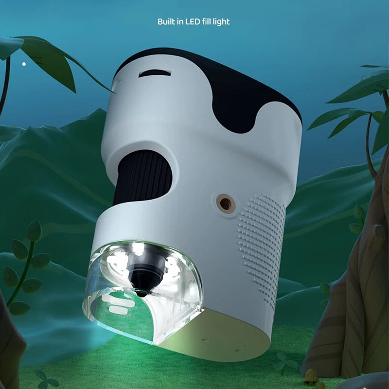 Handheld portable with screen can take photos microscope children&