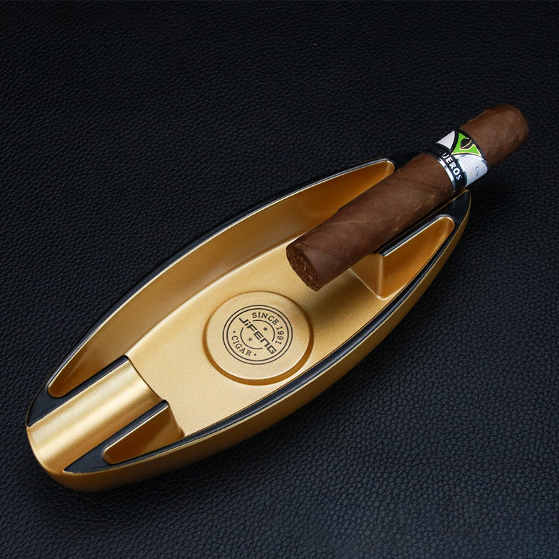 Cigar Ashtray Home Office Light Luxury Double Slot Cigar Accessories